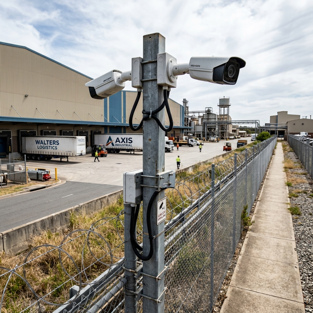Industrial CCTV coverage for a warehouse